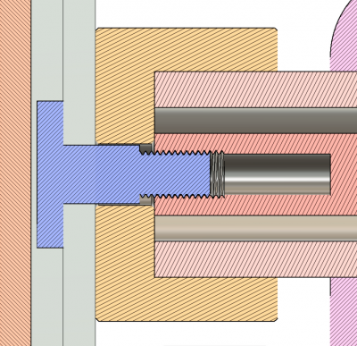 Redukce: D50 / d35 (osa koníka), délka 31, šířka čela 10, Šroub: D10/M8x1, Tyč: D14, délka 365