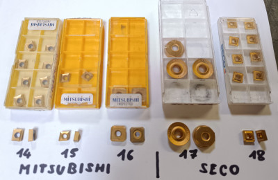 Mitsubishi <br />14) ZCMX 083508ER UP 20 M : 10ks<br />15) CCMX 083508EN - A F7030 : 4ks<br />16) SEMT 13T3AGSN - JH F7030 : 4ks<br />Seco<br />17) RPKX 2006 MOT - ME12, T25M : 5ks<br />18) SPMX 090304-75 T25M : 10ks