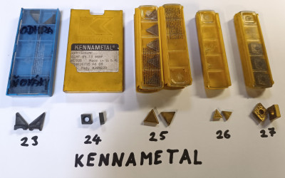 Kennametal<br />23) 3.42805 R001 KC 7215 : 4ks<br />24) CCMT 3252 MF : 4ks<br />25) TPMR322 TPMR160308 KC8050 : 16ks<br />26) TPMR221 TPMR110304 KC990 : 4ks<br />27) CNMM432MR CNMM120408MR KC9040 : 5ks