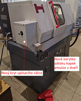 Harrison TU150U - krytování upínacího válce