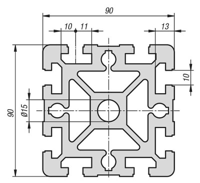 Hliníkovy profil 90 × 90 typ B - 2.jpg
