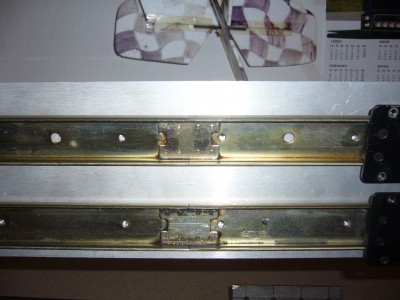 Vedení na ose Y přeplatovaní spojenych 50cm vedení