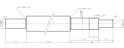 uprava koncov trapezovych srobov pre osi X,Y,Z - NAVRH