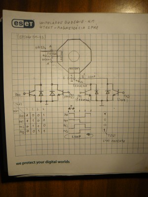 pripojenie motora k budicu a riadiaci algorytmus