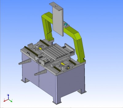 První návrh CNC. Rozjezdy 400x250x150