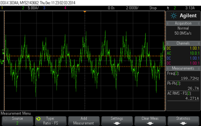 poud do jedné fáze motoru 400Hz