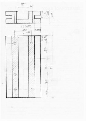 můj nákres nového radiálního supportu, rybinu kvůli nedostupnosti rybinové frézy