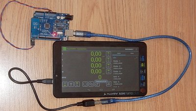 Arduino DRO.jpg (345.44 KiB) Zobrazeno 9615 x apka pro Android + Arduino s bluetooth portem HC-06, zbývá připojit pouze pravítka a výkonné DRO je hotové ;-)