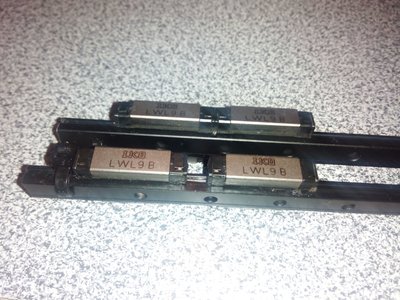 2 ks kolaje IKO 9x6mm L=223mm + 4 voziky IKO LWL9B