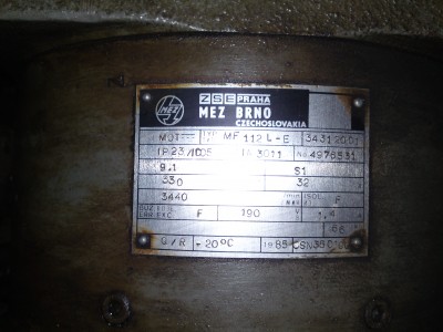 stitek vretena 9,1kW zrjme taky DC servo