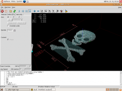 Demo program stažený ze stránek CamBamu